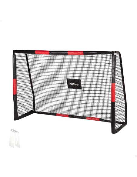 Baliza de futebol 180x60x120 cm com proteção e 5 pinos