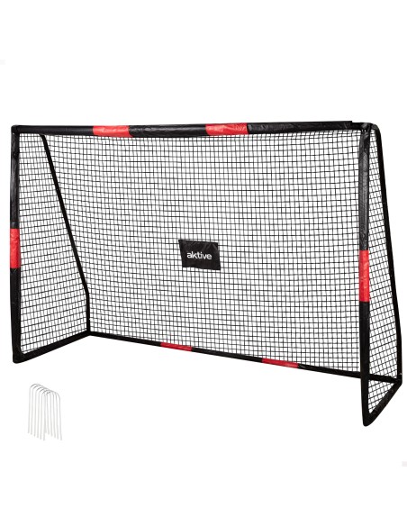 Baliza de futebol 240x85x160 cm com proteção e 7 pinos