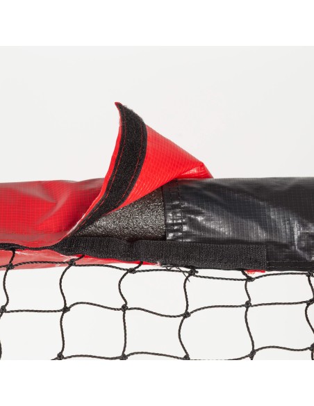 Baliza de futebol 240x85x160 cm com proteção e 7 pinos
