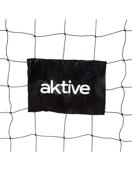 Baliza de futebol de aço 300x120x200 cm com rede resistente e 7 pinos
