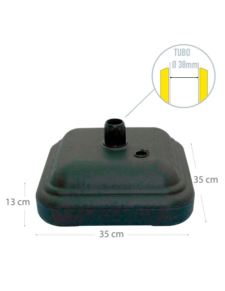 Suporte de plástico para guarda-sol 12 kg