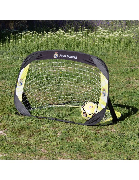 Real Madrid Conjunto 2 balizas de futebol pop-up 120x80x80 cm