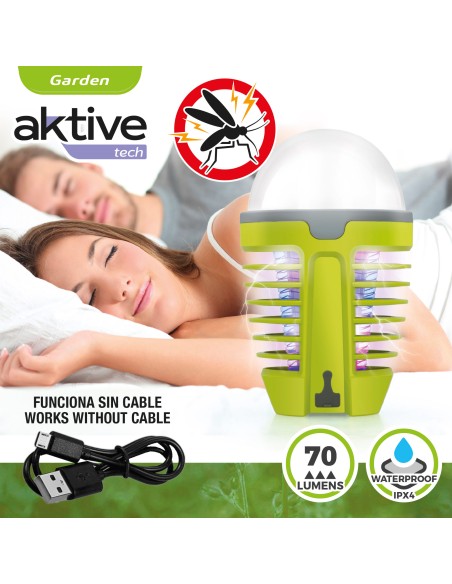 Lâmpada UV anti-mosquitos com luz LED noturna