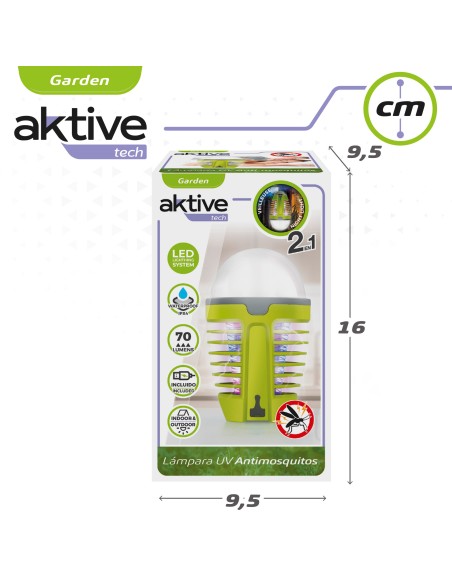 Lâmpada UV anti-mosquitos com luz LED noturna