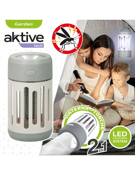 Lâmpada UV para anti-mosquitos com lanterna LED