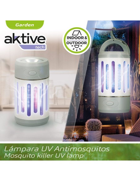 Lâmpada UV para anti-mosquitos com lanterna LED