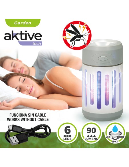 Lâmpada UV para anti-mosquitos com lanterna LED