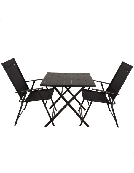 Conjunto de mesa e 2 cadeiras de jardim dobráveis