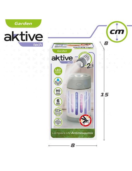 Lâmpada UV para anti-mosquitos com lanterna LED