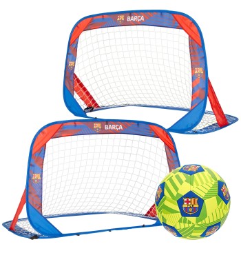 Pack FC Barcelona 2 balizas e bola futebol