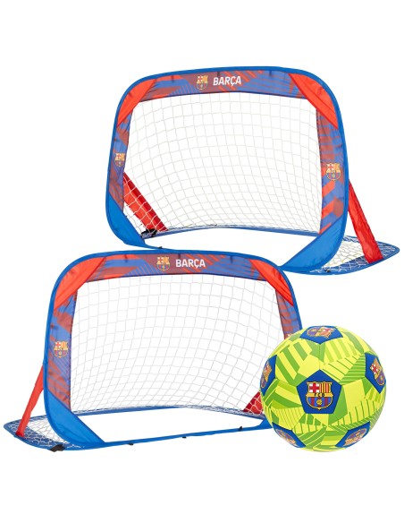 Pack FC Barcelona 2 balizas e bola futebol