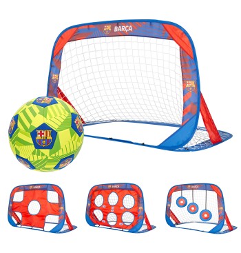 Pack baliza pop-up 4 em 1 do FC Barcelona e bola futebol