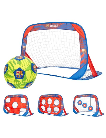 Pack baliza pop-up 4 em 1 do FC Barcelona e bola futebol