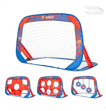 Pack baliza pop-up 4 em 1 do FC Barcelona e bola futebol 2