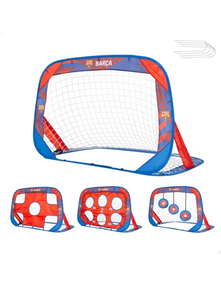 Pack baliza pop-up 4 em 1 do FC Barcelona e bola futebol