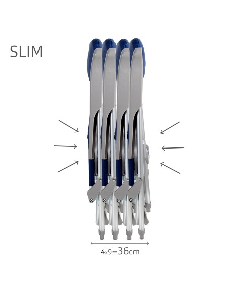 Pack 2 cadeiras azul marinho com mesa + guarda-sol 220 cm