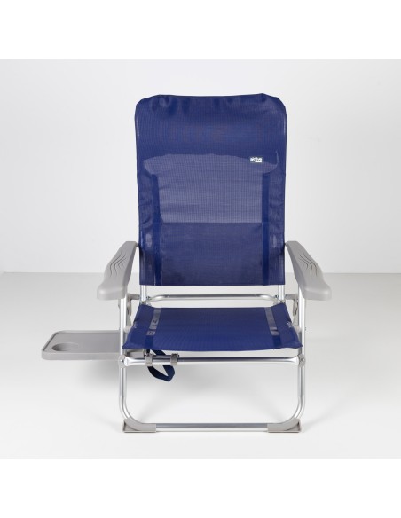 Pack 2 cadeiras azul marinho com mesa + guarda-sol 220 cm
