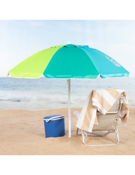 Pack 2 cadeiras mochila turquesa + guarda-sol 200 cm | Aktive
