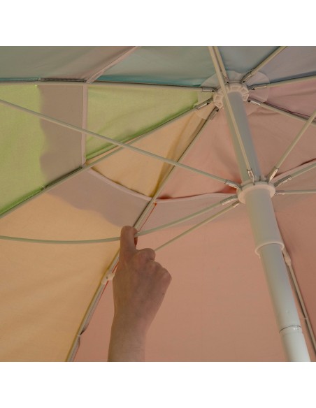 Pack 2 espreguiçadeiras turquesa + guarda-sol 220 cm | Aktive