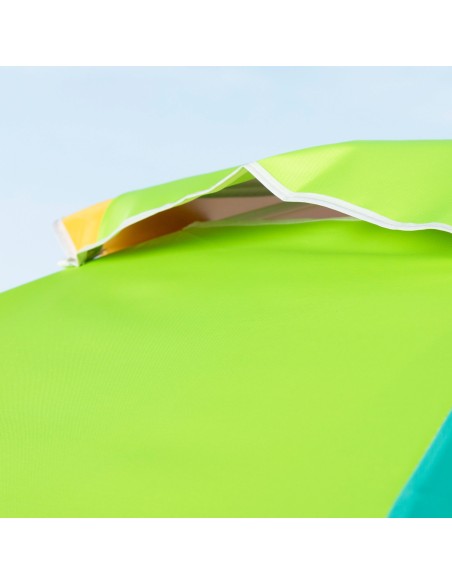 Pack 2 espreguiçadeiras turquesa + guarda-sol 220 cm | Aktive