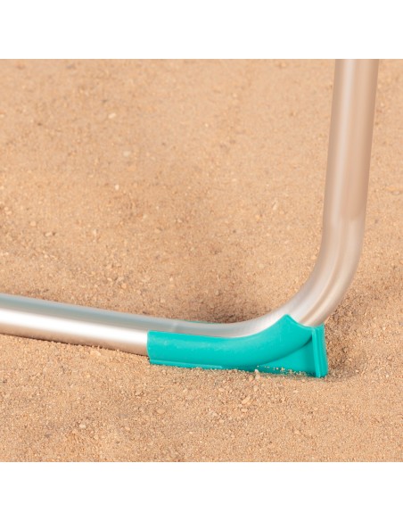 Pack 2 cadeiras turquesa com bolso + guarda-sol 180 cm | Aktive