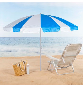 Pack 2 cadeiras azul + guarda-sol twister 200 cm 2