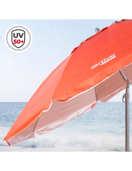Pack 2 cadeiras mochila coral + guarda-sol 200 cm | Aktive