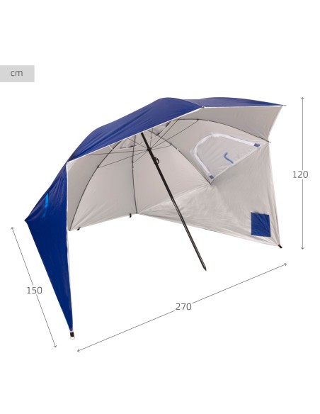 Pack 2 cadeiras mochila + guarda-sol 240 cm com pára-ventos | Aktive