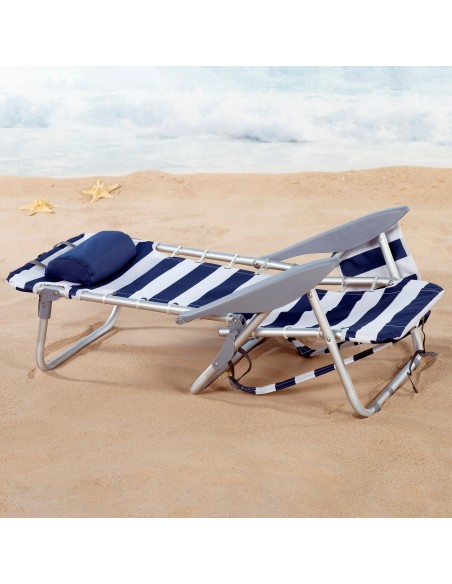 Pack 2 cadeiras mochila + guarda-sol 240 cm com pára-ventos | Aktive