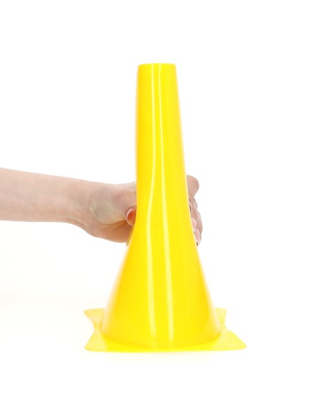 Conjunto de 10 cones de treino multicoloridos, 23 cm, empilháveis e resistentes