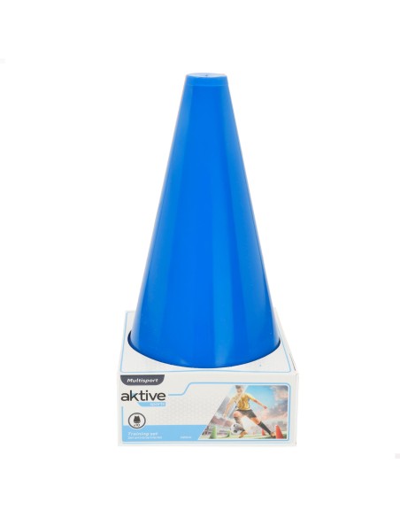 Conjunto de 10 cones de treino multicoloridos, 23 cm, empilháveis e resistentes