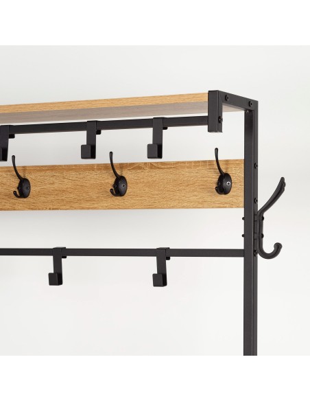 Sapateira Max Home Entrada Madeira e Aço 4 Prateleiras 102x40x180 cm