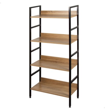 Max Home Prateleira de madeira 4 prateleiras 60x28x126 cm