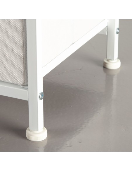 Max Home Cómoda branca 9 gavetas em tecido 100x30x100 cm