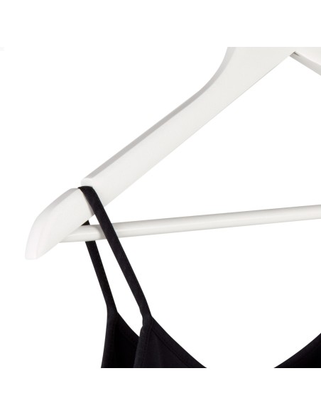 Max Home Pack de 10 cabides de madeira cor branca