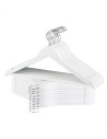 Max Home Pack de 20 cabides de madeira cor branca
