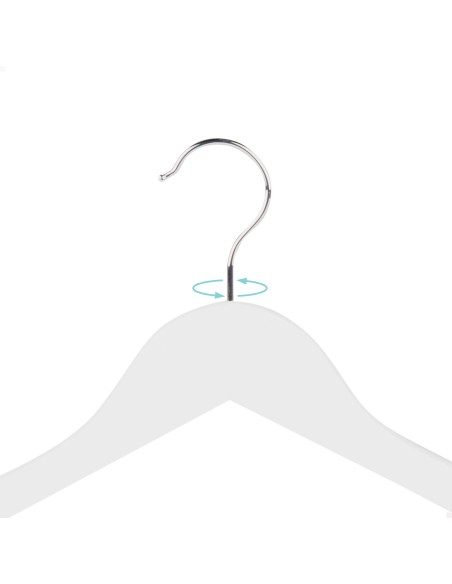 Max Home Pack de 20 cabides de madeira cor branca