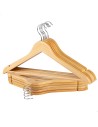 Max Home Pack de 10 cabides de madeira cor natural