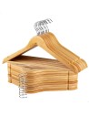 Max Home Pack de 20 cabides de madeira cor natural