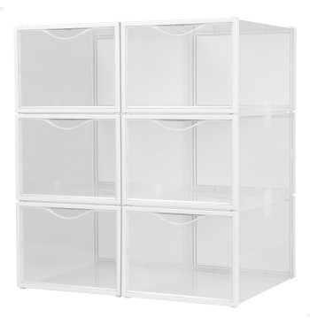 Max Home Pacote com 6 caixas de sapatos transparentes,...