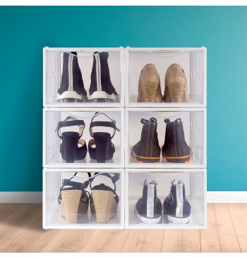 Max Home Pacote com 6 caixas de sapatos transparentes,... 2