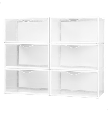 Max Home Pacote com 6 caixas de sapatos transparentes,...