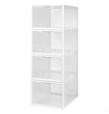 Max Home Pack 4 caixas de sapatos transparentes...