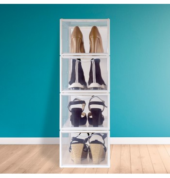 Max Home Pack 4 caixas de sapatos transparentes... 2