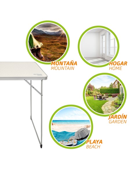 Mesa de campismo dobrável