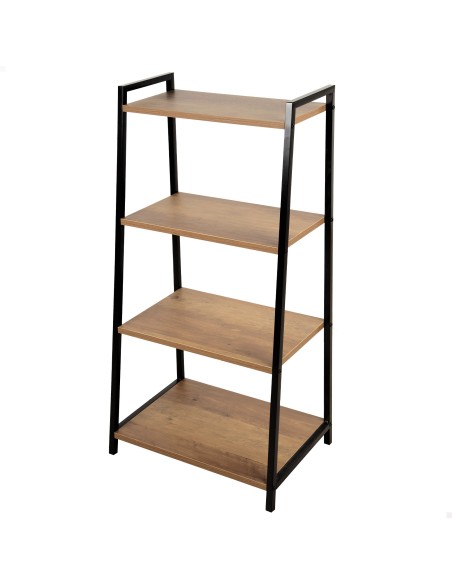 Max Home Estantes fixas de madeira em escada 4 prateleiras 43x30x90 cm