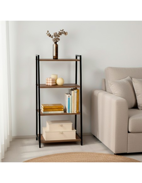 Max Home Estantes fixas de madeira em escada 4 prateleiras 43x30x90 cm