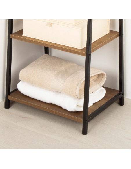 Max Home Estantes fixas de madeira em escada 4 prateleiras 43x30x90 cm