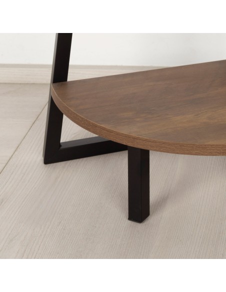 Max Home Estante fixa de madeira de canto com escada 4 prateleiras 30x30x135 cm