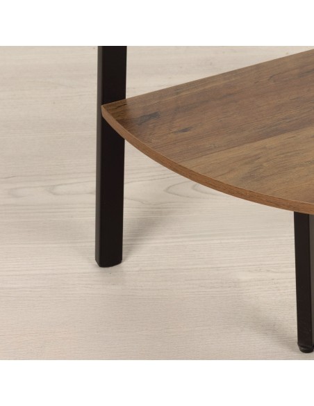 Max Home Estantes de canto fixas em madeira com 5 prateleiras 35x35x160 cm